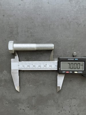 Болт М12х70х1,25 DIN 960 класс прочности 10.9 оцинкованный