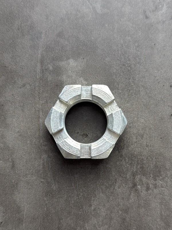 Гайка корончатая, прорезная низкая М30х1,5 ГОСТ 5919-73, покрытие цинк