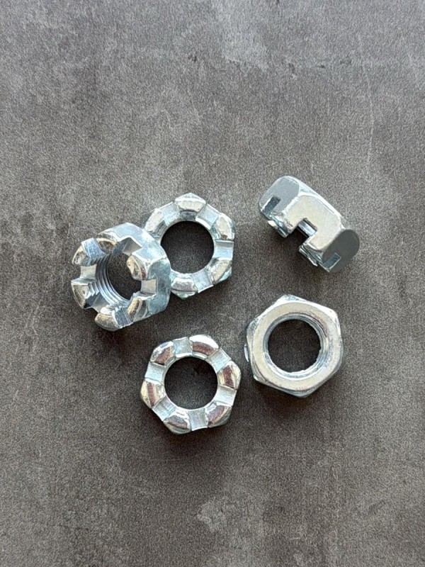 Гайка корончатая, прорезная низкая М12х1,25 DIN 937 (МАЗ, ЗИЛ, ГАЗ)