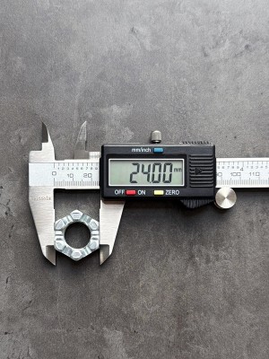 Гайка корончатая, прорезная низкая М16 ГОСТ 5919-73 класс прочности 8, покрытие цинк