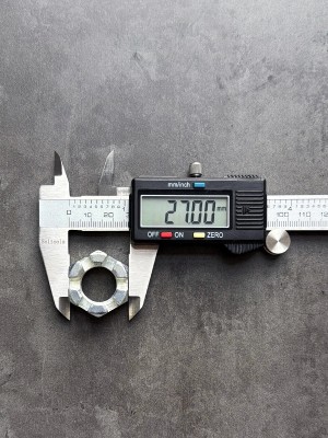 Гайка корончатая, прорезная низкая М18 ГОСТ 5919-73, класс прочности 10, покрытие цинк