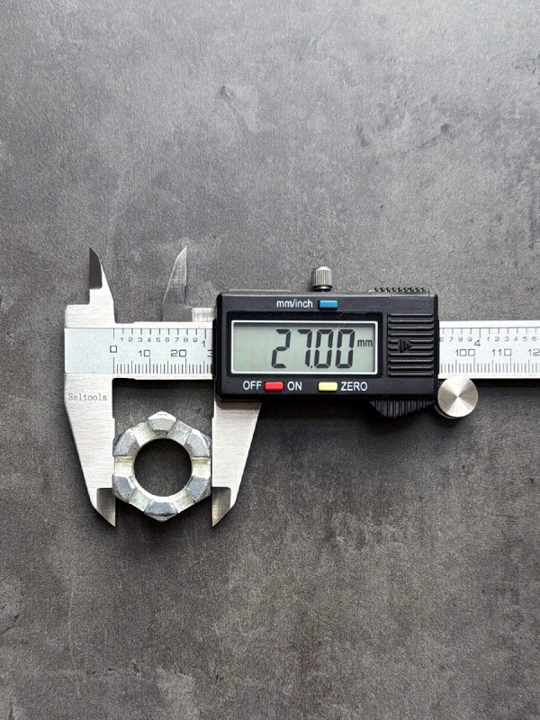 Гайка корончатая, прорезная низкая М18х1,5 ГОСТ 5919-73, покрытие цинк