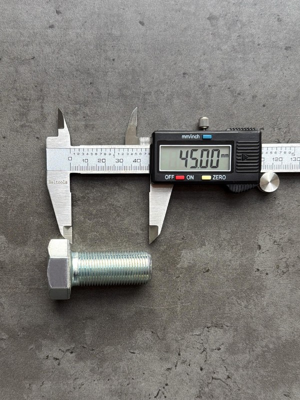 Болт М20х45х1,5 DIN 960 класс прочности 10.9 оцинкованный